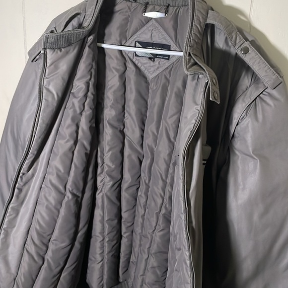 Vintage Members Only 80% Down Waterfowl Gray Convertible Bomber Jacket / XL - Picture 5 of 11
